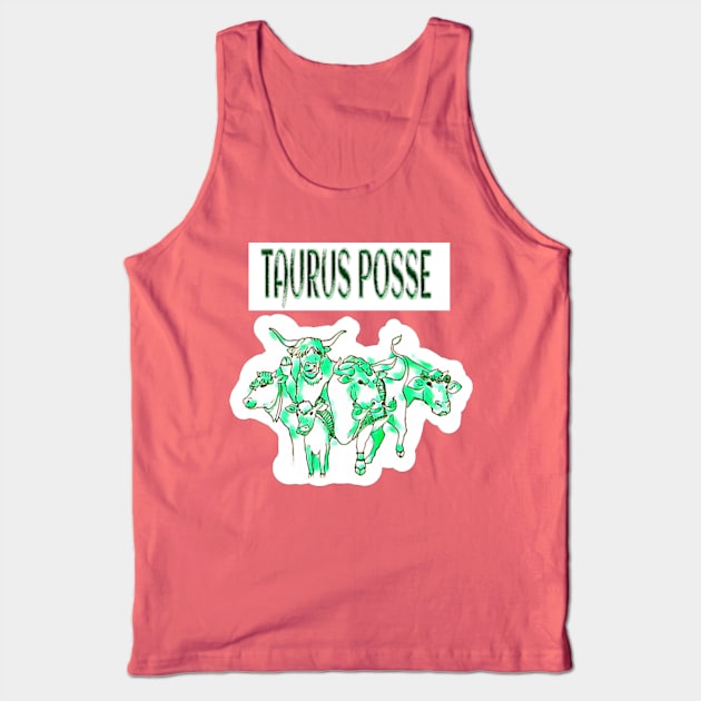 Taurus Posse Emerald Herd - Double-sided Tank Top by Subversive-Ware 